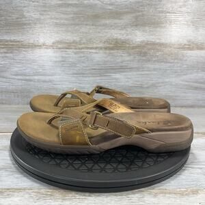 Clark’s Women’s Brown Leather Slide Sandals Size 9M